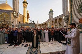 گزارش تصویری | برگزاری نماز عید سعید فطر در حرم مطهر امام علی علیه السلام در نجف اشرف