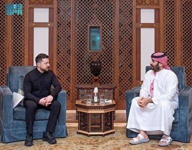 دیدار محمد بن سلمان با رئیسجمهور اوکراین در جده
