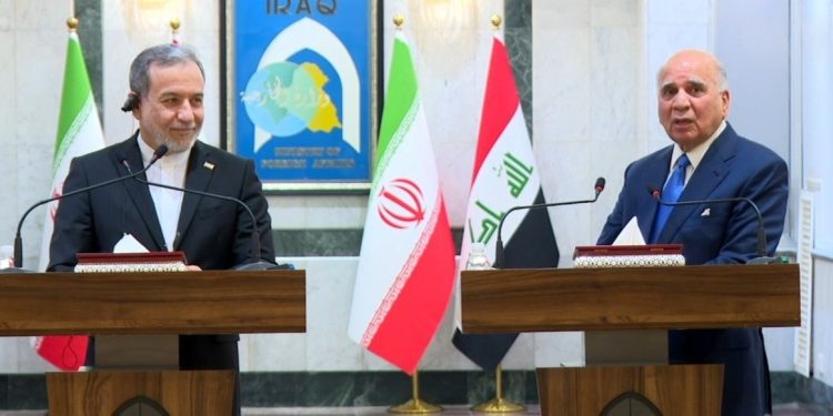 در کنفرانس مطبوعاتی با عراقچی؛فؤاد حسین: ایران یک کشور همسایه مهم برای ما است/تنگه هرمز بازگشایی و محاصره دریایی ایران برداشته شود