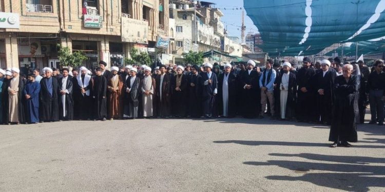 برگزاری مراسم تشییع پیکر آیت‌الله العظمی الفیاض در کربلای معلی