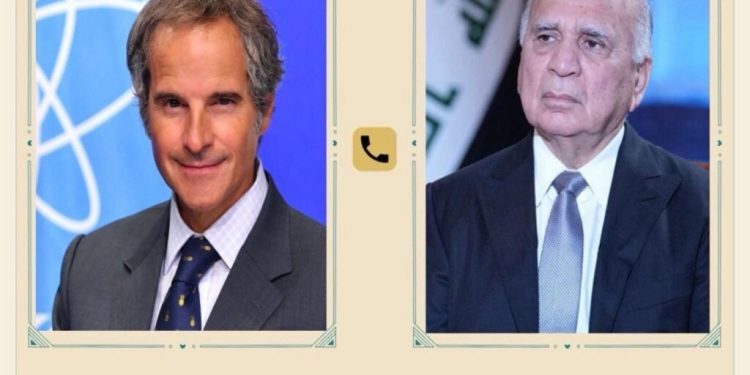 تماس تلفنی وزیر خارجه عراق و رافائل گروسی