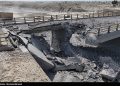 تصاویر تسنیم از خسارت حملات موشکی آمریکا به پل های بندر خمیر – هرمزگان