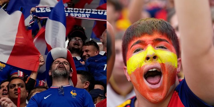 هواداران فرانسه و اسپانیا خیابانهای تگزاس را پیش از نیمهنهایی جام جهانی پر کردند