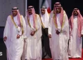 حضور مقام ارشد وزارت خارجه عربستان در مراسم ادای احترام به پیکر رهبر شهید ایران + ویدیو