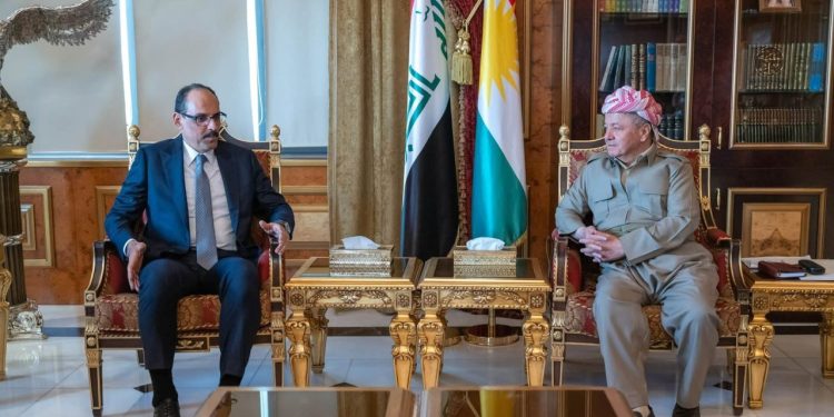 رئیس سازمان اطلاعات ترکیه به دیدار رئیس حزب دموکرات اقلیم کردستان عراق رفت