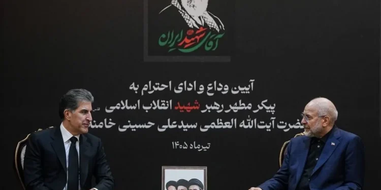 دیدار رئیس مجلس با رئیس اقلیم کردستان عراق؛ قالیباف: با منطق مذاکره می‌کنیم / در برابر زور نیز تا پایان ایستادگی خواهیم کرد/ نیچروان بارزانی: ایران برای ما کشوری راهبردی است و اجازه هیچ اقدامی علیه آن را ندادیم
