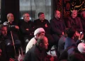 حضور پزشکیان در مراسم روضه خانگی شهید علی لاریجانی