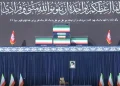 ببینید/ نمایی از پیکر رهبر شهید و خانواده شهید ایشان در مصلی تهران
