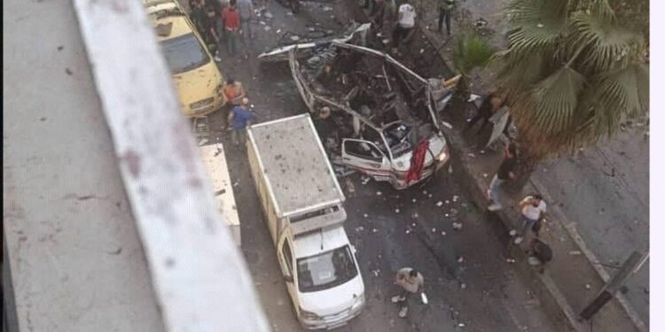 انفجار یک دستگاه اتوبوس در دمشق