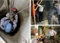 مصدومیت ۴ کارگر به دلیل کمبود اکسیژن در چاه