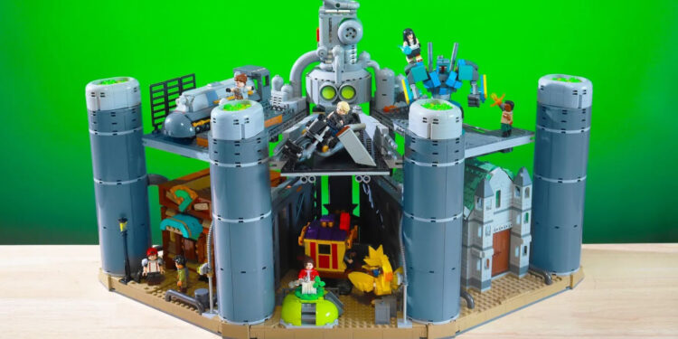 طراحی خیرهکننده شهر میدگار بازی Final Fantasy 7 با قطعات لگو