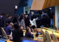 ببینید / حضور غیاب کشورها توسط دیپلمات اسراییلی در سالن مجمع عمومی سازمان ملل هنگام سخنرانی نتانياهو
