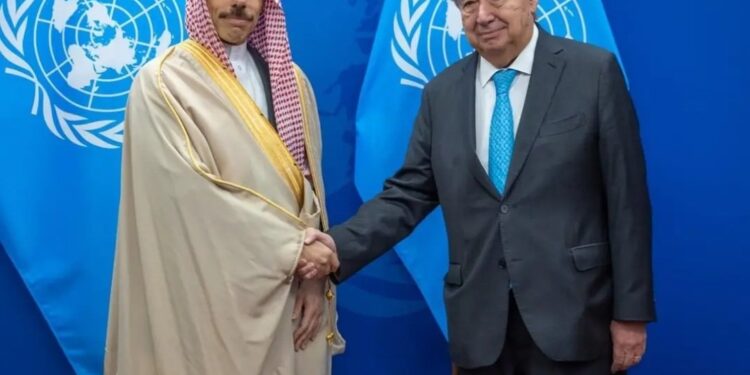 دیدار وزیر خارجه عربستان و دبیرکل سازمان ملل در نیویورک