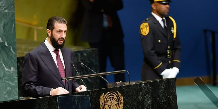 الشرع در سخنرانی سازمان ملل: جولان سوری باقی می‌ماند