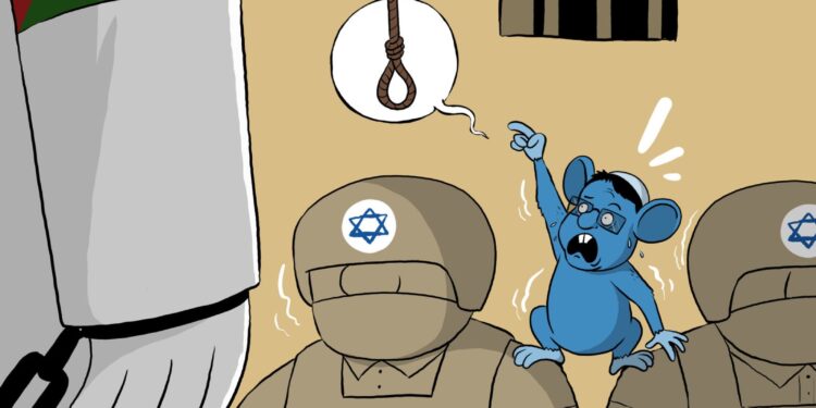 کاریکاتور؛بن غفیر و اسیر فلسطینی