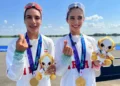زارعی و نوروزی دومین طلا را دشت کردند/ دبل طلایی روئینگ زنان در سرزمین آفتاب