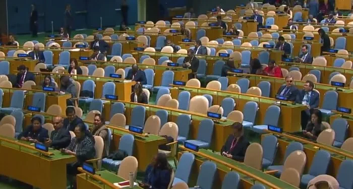 اعتراض گسترده به نتانیاهو در سازمان ملل؛ ۷۷ هیأت سالن را ترک کردند/ در میان کشورهای عربی، تنها نماینده امارات از سالن خارج نشد