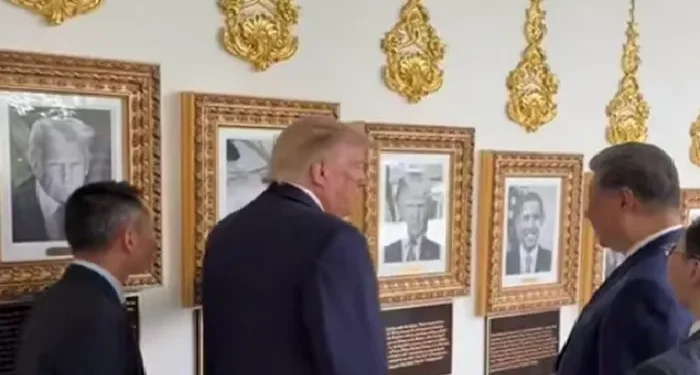 ببینید / واکنش جالب رئیس جمهور چین  به اقدام ترامپ برای جاگزین کردن عکس بایدن با «خودکار»