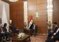دیدار وزیر امور خارجه فلسطین با نخست‌وزیر عراق